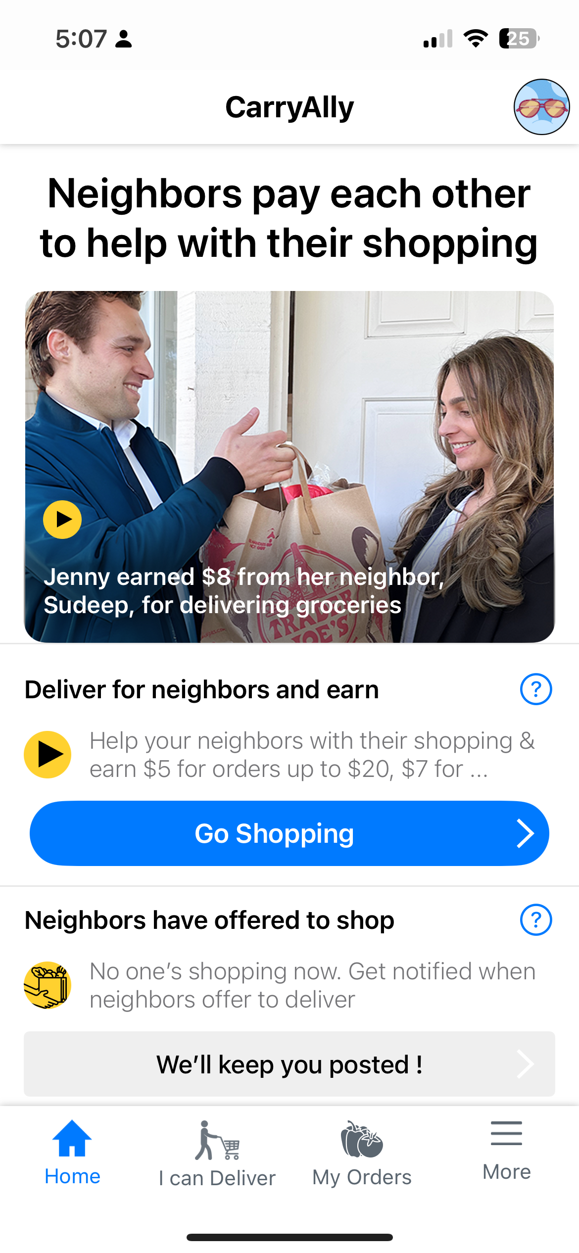 CarryAlly App Screenshot